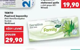 Kaufland Tento papírové kapesníky nabídka