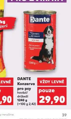 Kaufland Dante konzerva pro psy nabídka