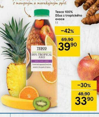 Tesco Tesco 100% džus z tropického ovoce nabídka