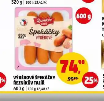 Penny Market Výběrové špekáčky nabídka