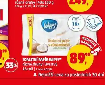 Penny Market Wippy toaletní papír nabídka