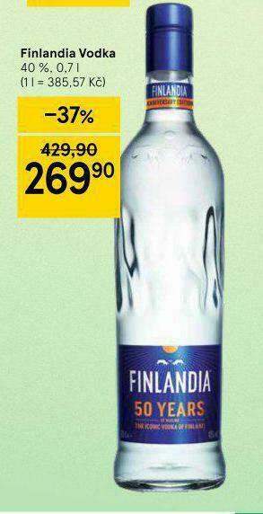 Tesco Finlandia vodka nabídka
