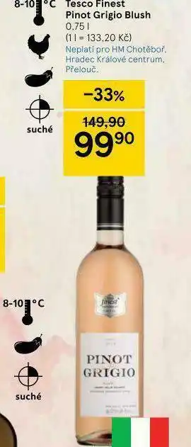 Tesco Tesco finest pinot grigio bush nabídka