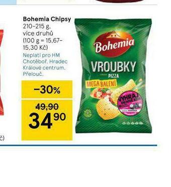 Tesco Bohemia chipsy nabídka