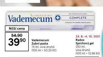 Tesco Vademecum zubní pasta nabídka