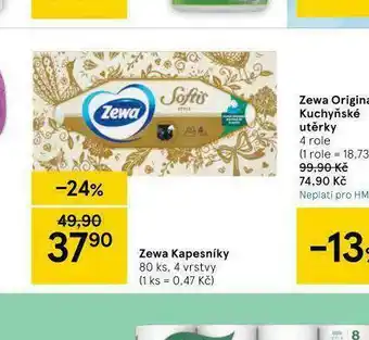 Tesco Zewa kapesníky nabídka