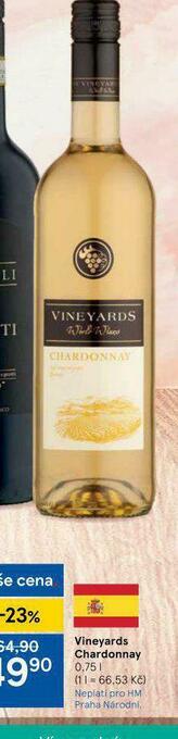 Tesco Vineyards chardonnay nabídka