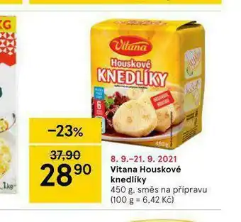 Tesco Vitana knedlíky houskové nabídka