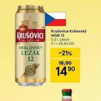 Tesco Pivo krušovice královský ležák 12 nabídka