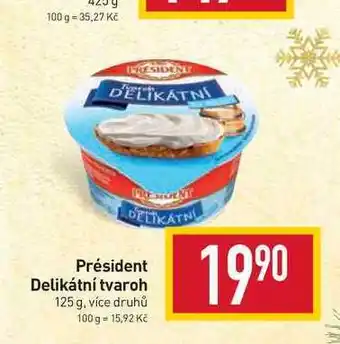 Billa Président delikátní tvaroh 125 g nabídka