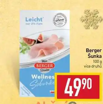 Billa Berger šunka 100 g nabídka