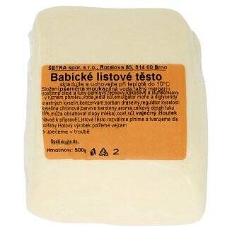 Billa Babické listové těsto, chlazené 500g nabídka