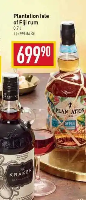 Billa Plantation isle of fiji rum 0,7l nabídka