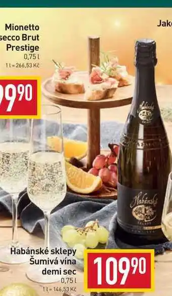 Billa Habánské sklepy šumivá vína demi sec 0,75l nabídka