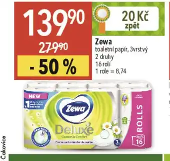 Globus Zewa toaletní papír, 3vrstvý nabídka