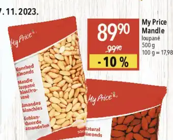 Globus My Price Mandle loupané 500 g nabídka