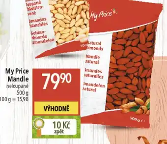 Globus My Price Mandle neloupané 500 g nabídka