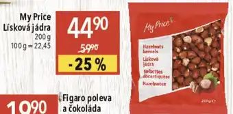 Globus My Price Lísková jádra nabídka