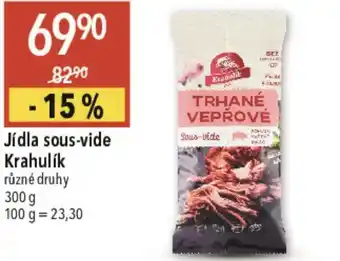 Globus Jídla sous-vide Krahulík nabídka