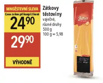 Globus Zátkovy těstoviny nabídka