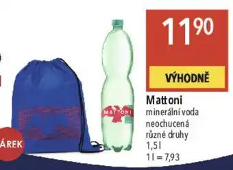 Globus Mattoni minerální voda nabídka