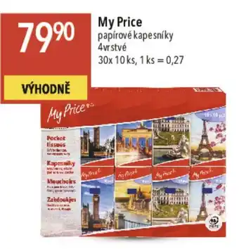 Globus My Price papírové kapesníky 4vrstvé nabídka