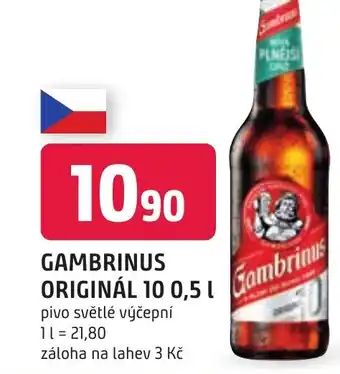 Trefa GAMBRINUS ORIGINÁL 10 0,5 l. nabídka
