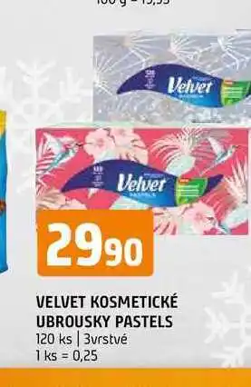 Terno Velvet kosmetické ubrousky pastels 120 ks nabídka