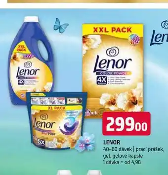 Terno Lenor 40-60 dávek prací prášek, gel, gelové kapsle nabídka