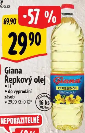 Albert Giana řepkový olej 1 l nabídka