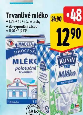 Albert Trvanlivé mléko 1 l nabídka