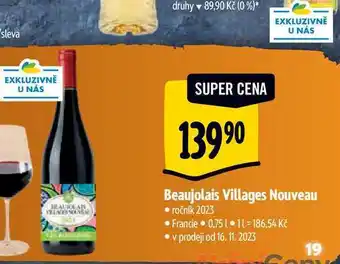 Albert Beaujolais villages nouveau • ročník 2023 0,75 l nabídka