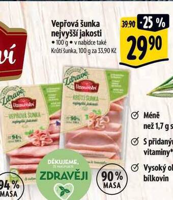 Albert Vepřová šunka nejvyšší jakosti • 100 g nabídka