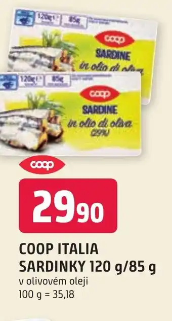 Trefa COOP ITALIA SARDINKY 120 g/85 g nabídka