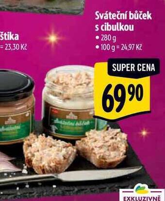 Albert Sváteční bůček s cibulkou • 280 g nabídka