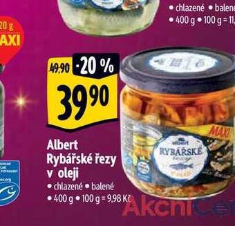 Albert Albert rybářské řezy v oleji 400 g nabídka