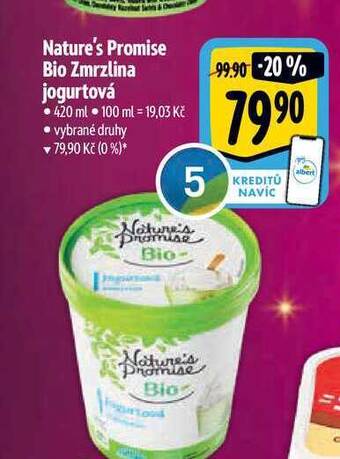 Albert Nature's promise bio zmrzlina jogurtová • 420 ml nabídka