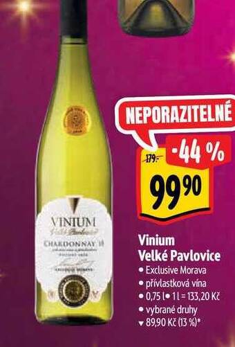 Albert Vinium velké pavlovice • exclusive morava 0,75 l nabídka