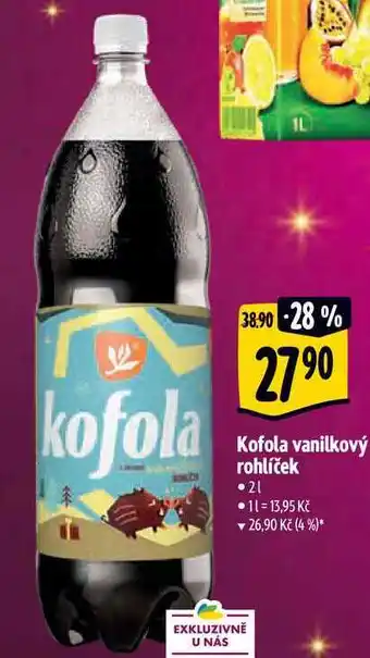 Albert Kofola vanilkový rohlíček 2 l nabídka