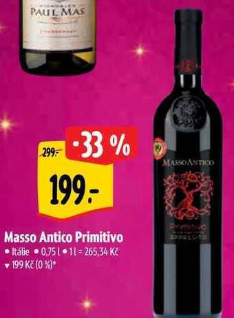Albert Masso antico primitivo • itálie • 0,75 l nabídka