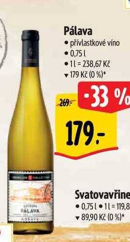 Albert Pálava přívlastkové víno 0,75 l nabídka