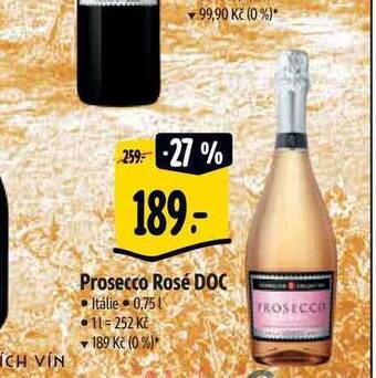 Albert Prosecco rosé doc itálie 0,75 l nabídka