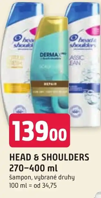 Trefa HEAD & SHOULDERS 270-400 ml nabídka