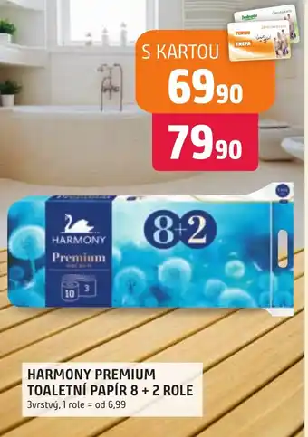 Trefa HARMONY PREMIUM TOALETNÍ PAPÍR 8 + 2 ROLE nabídka