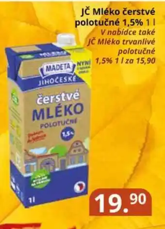 Potraviny CZ Jč Mléko čerstvé polotučné 1,5% 1L nabídka