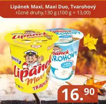 Potraviny CZ Lipánek Maxi, Maxi Duo, Tvarohový nabídka