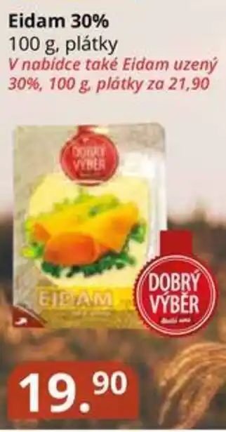 Potraviny CZ Eidam 30% 100 g, plátky nabídka