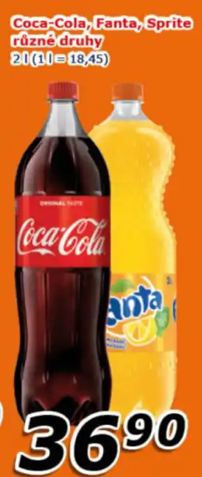 ESO MARKET Coca-Cola, Fanta, Sprite různé druhy nabídka
