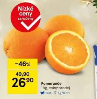Tesco Pomeranče nabídka