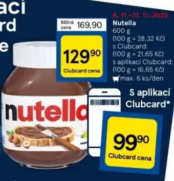 Tesco Nutella nabídka